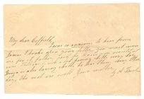 Note from G. A. Buslin to her son Coffield